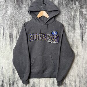 Southeastern Oklahoma State University Savage Storm Medium Gray Hoodie Champion